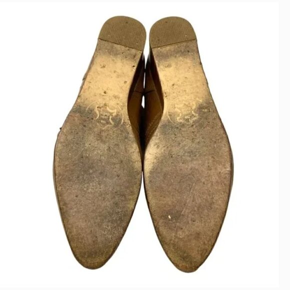 Frye Sunny Brown Leather Pull On Almond Toe Wedge Ankle Boots - Size 9 - Picture 7 of 8